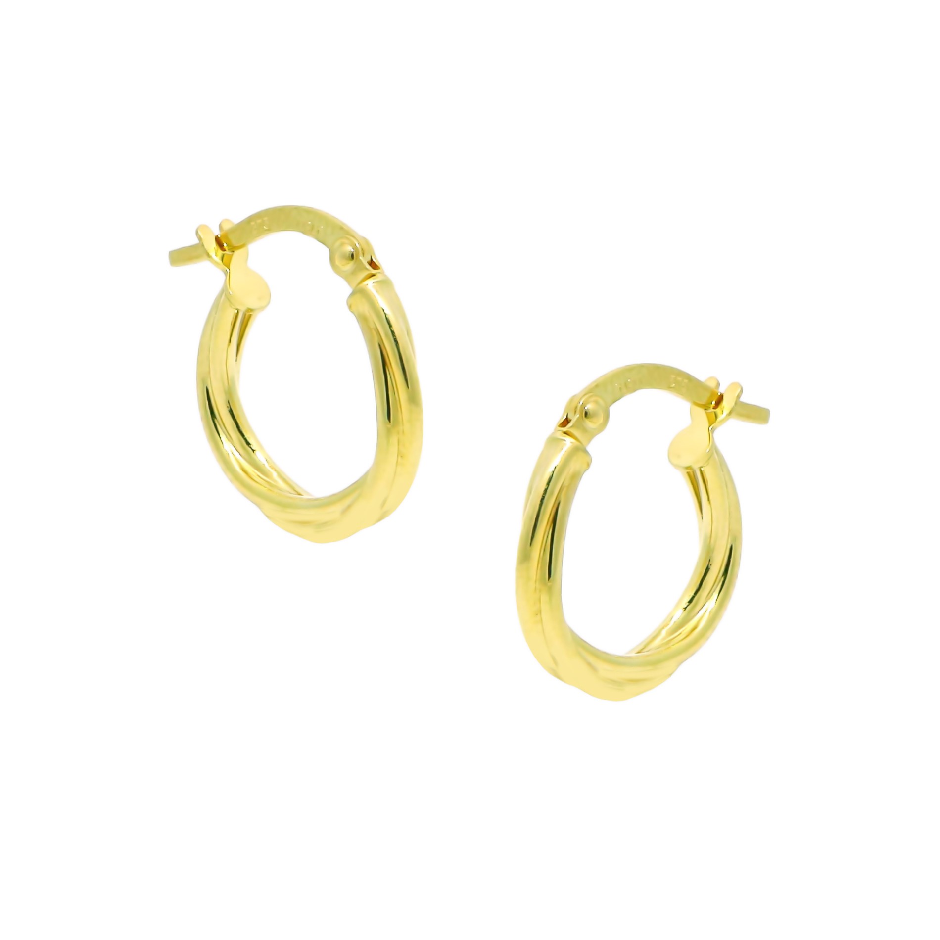 EARRINGS Hoops SENZIO Collection K9 Yellow Gold 3E-SK100.ROU