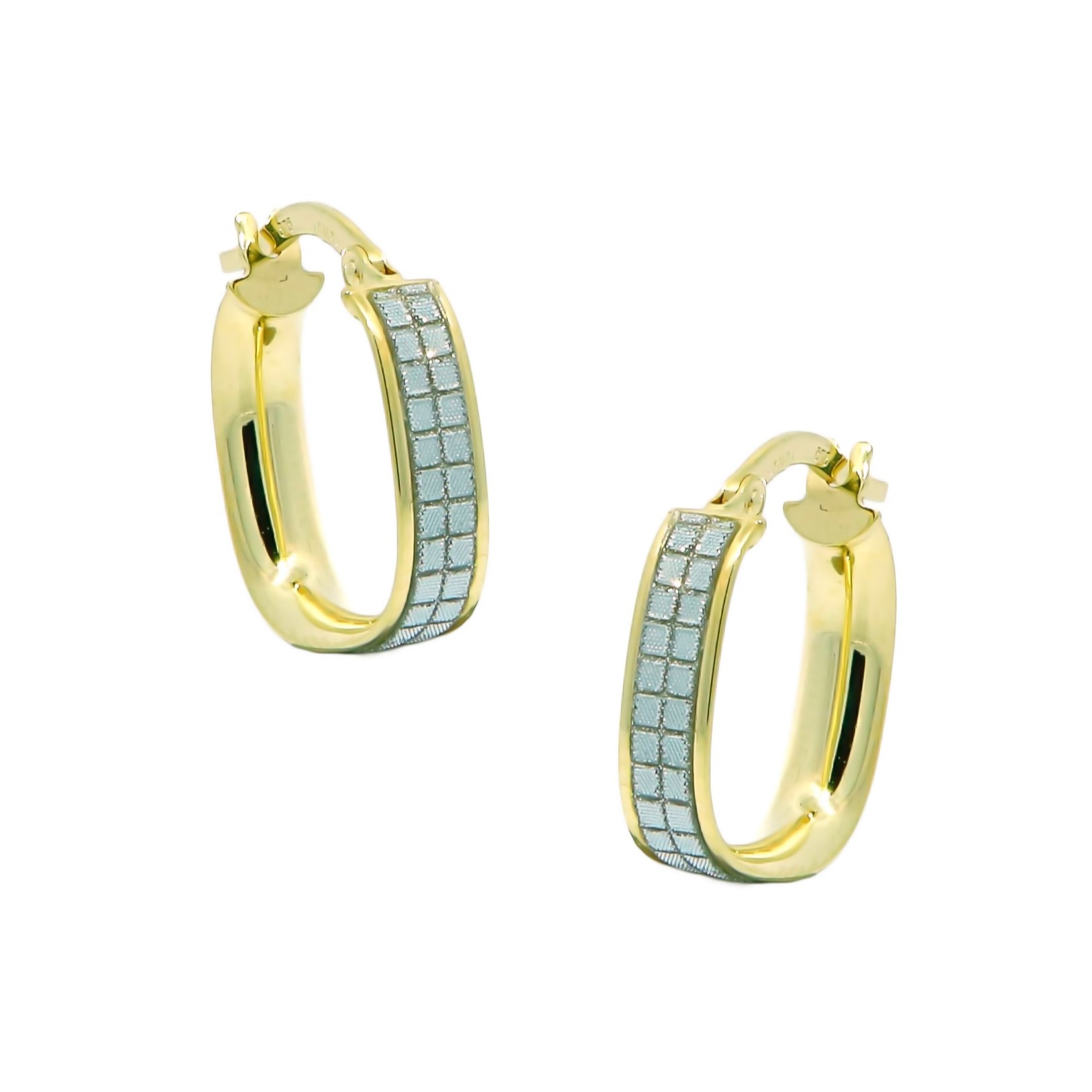 ΣΚΟΥΛΑΡΙΚΙΑ Κρίκοι SENZIO Belibasakis Κ9 Κίτρινο και Λευκό Χρυσό 3E-SK111.1 - 