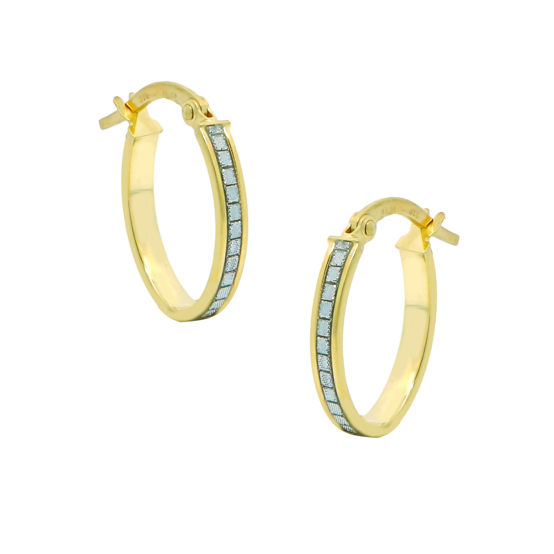 ΣΚΟΥΛΑΡΙΚΙΑ Κρίκοι SENZIO Belibasakis Κ9 Κίτρινο και Λευκό Χρυσό 3E-SK116.GL - 