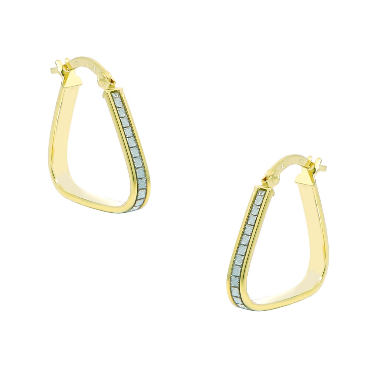 ΣΚΟΥΛΑΡΙΚΙΑ Κρίκοι SENZIO Belibasakis Κ9 Κίτρινο και Λευκό Χρυσό 3E-SK126.1 - 