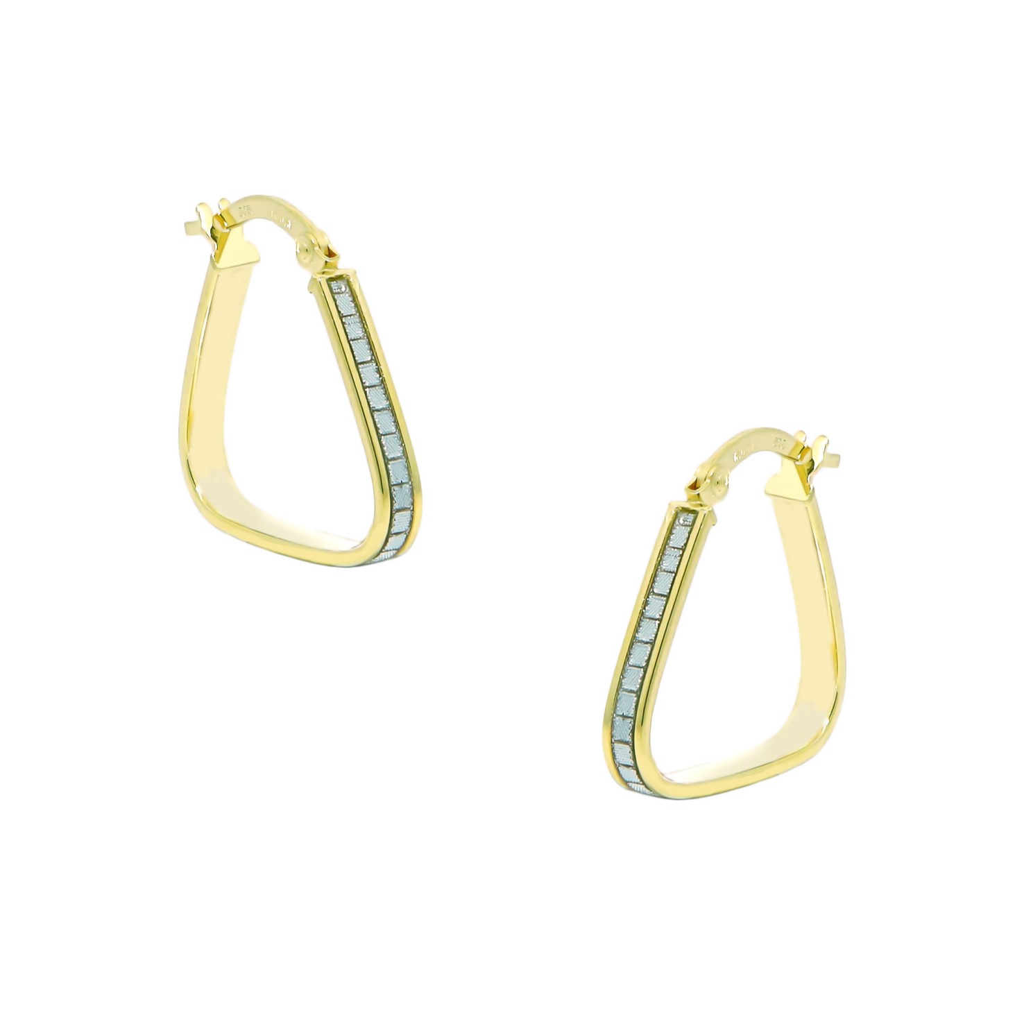 ΣΚΟΥΛΑΡΙΚΙΑ Κρίκοι SENZIO Belibasakis Κ9 Κίτρινο και Λευκό Χρυσό 3E-SK131.GL - 