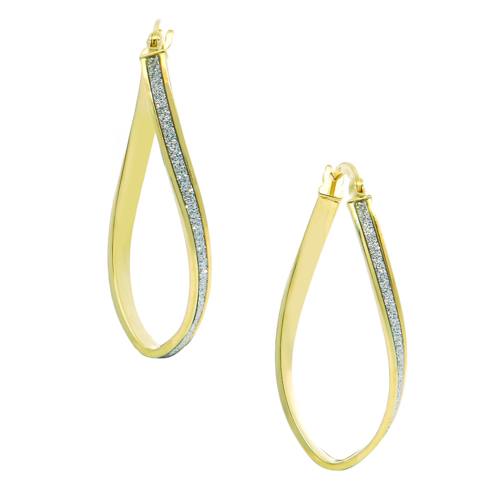 ΣΚΟΥΛΑΡΙΚΙΑ Κρίκοι SENZIO Belibasakis Κ9 Κίτρινο και Λευκό Χρυσό 3E-SK134.GL - 