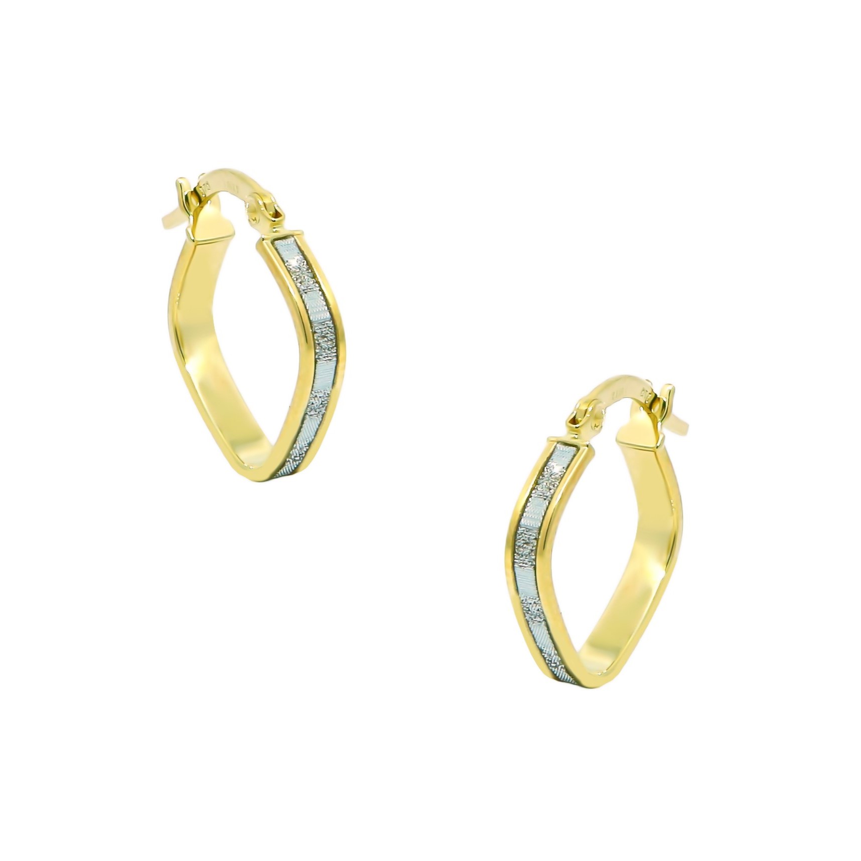 ΣΚΟΥΛΑΡΙΚΙΑ Κρίκοι SENZIO Belibasakis Κ9 Κίτρινο και Λευκό Χρυσό 3E-SK135.GL - 