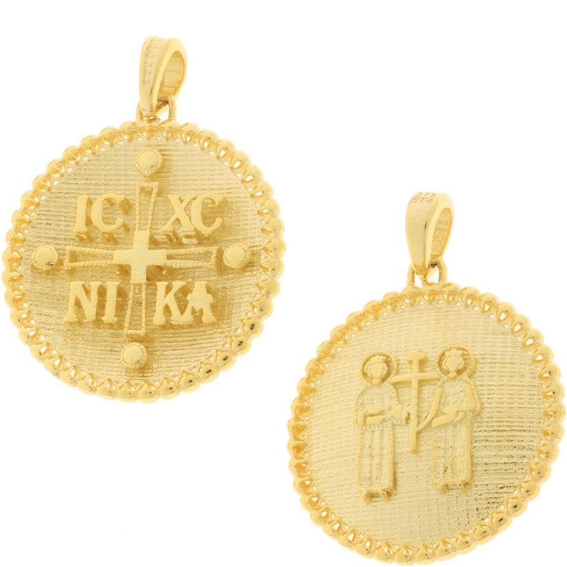 ΚΩΝΣΤΑΝΤΙΝΑΤΟ Διπλής Όψης SENZIO Collection από Κ9 Κίτρινο Χρυσό 3KR.D462P - 