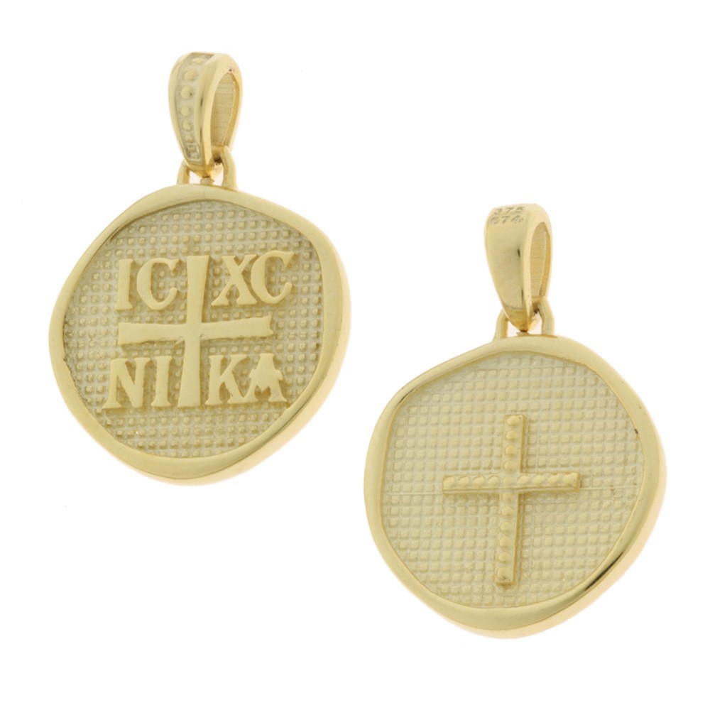 ΚΩΝΣΤΑΝΤΙΝΑΤΟ Διπλής Όψης SENZIO Collection από Κ9 Κίτρινο Χρυσό 3KR.D571P - 