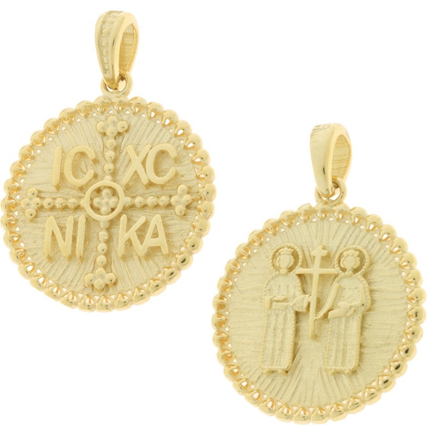 ΚΩΝΣΤΑΝΤΙΝΑΤΟ Διπλής Όψης SENZIO Collection από Κ9 Κίτρινο Χρυσό 3KR.D701P - 