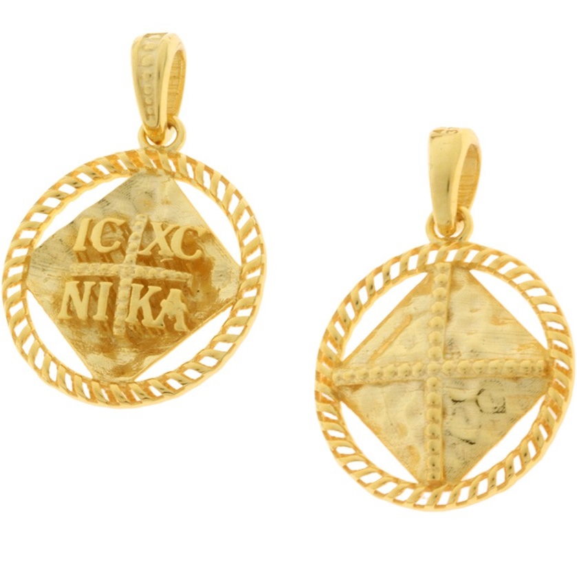 ΚΩΝΣΤΑΝΤΙΝΑΤΟ Διπλής Όψης SENZIO Collection από Κ9 Κίτρινο Χρυσό 3KR.D736P - 