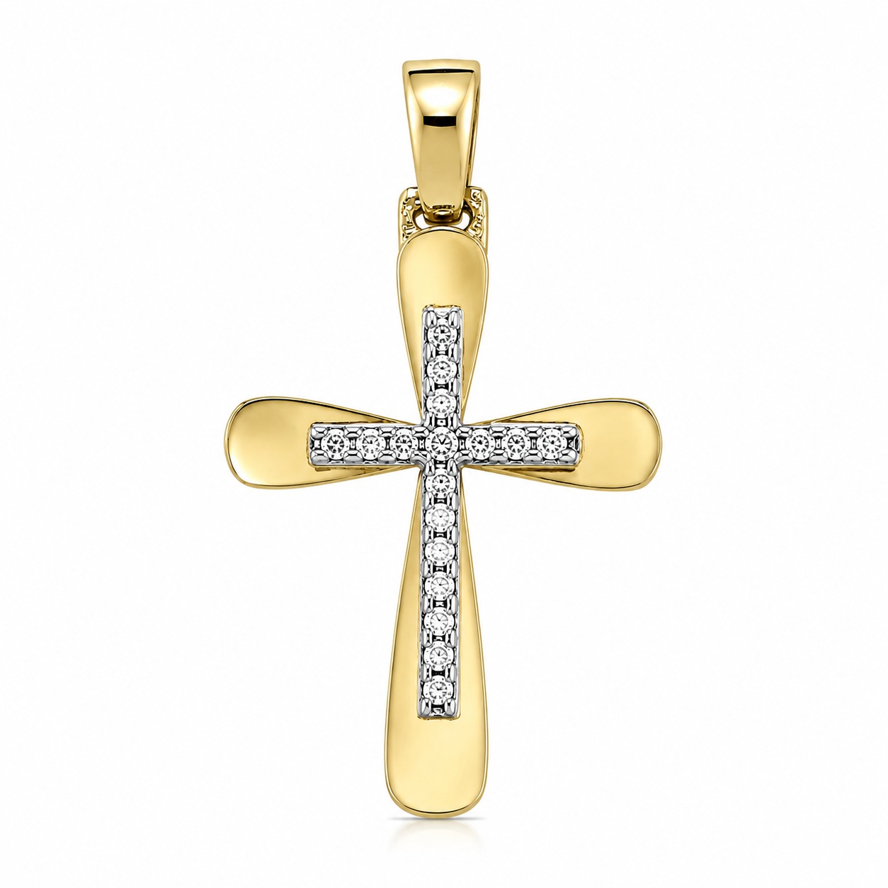 CROSS Women's SENZIO Collection K9 Yellow Gold with Zircon Stones 3MAN.281CR - 