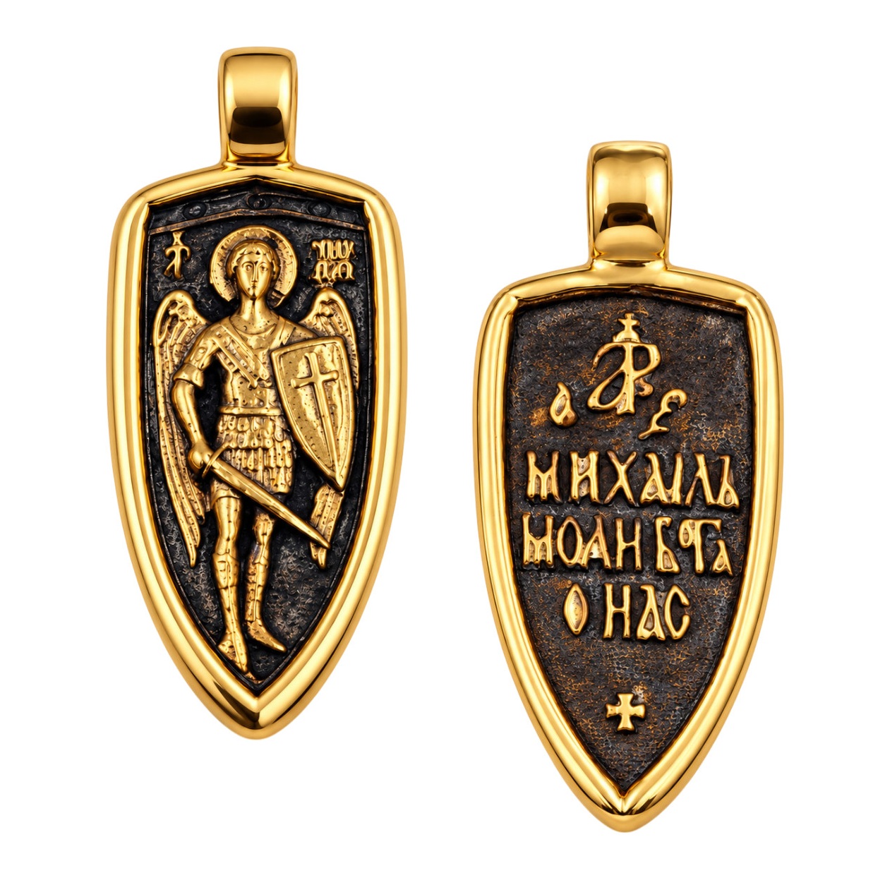 PENDANT Double Sided Konstantinato SENZIO Collection from Gold-Plated Silver 925° 9SEN.D028P - 