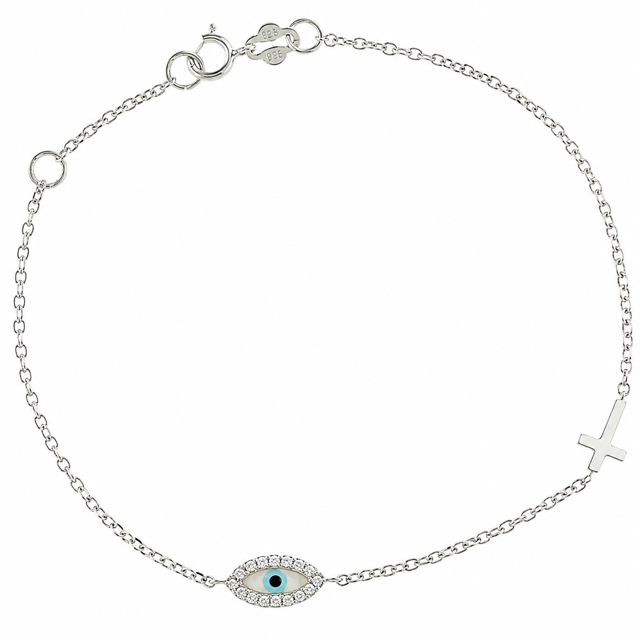 BRACELET Eyelet SENZIO Collection in K9 Yellow Gold with Zircon Stones 3SOU.1219B