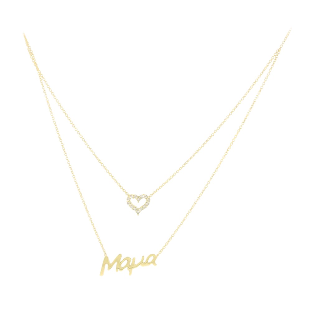 ΚΟΛΙΕ Μαμά SENZIO Κίτρινο Χρυσό Κ9 με Πέτρες Ζιργκόν 3SOUB.314C - 