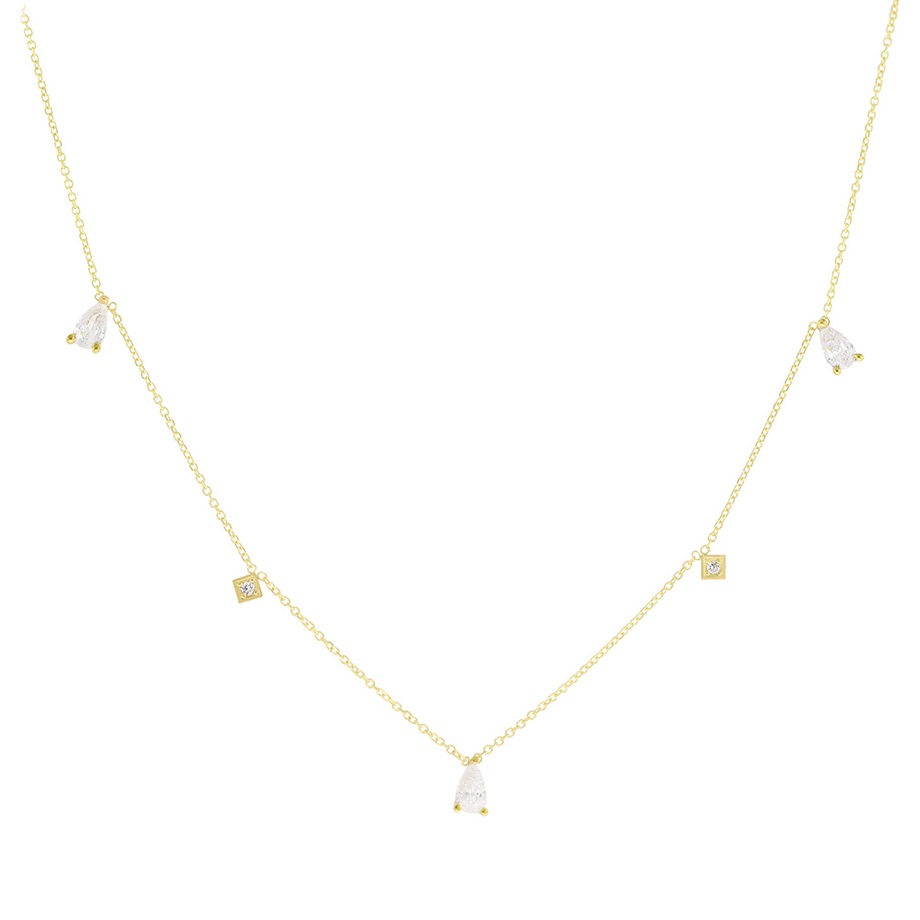 ΚΟΛΙΕ SENZIO Collection Κίτρινο Χρυσό Κ9 με Πέτρες Ζιργκόν 3SOUB.405C - 