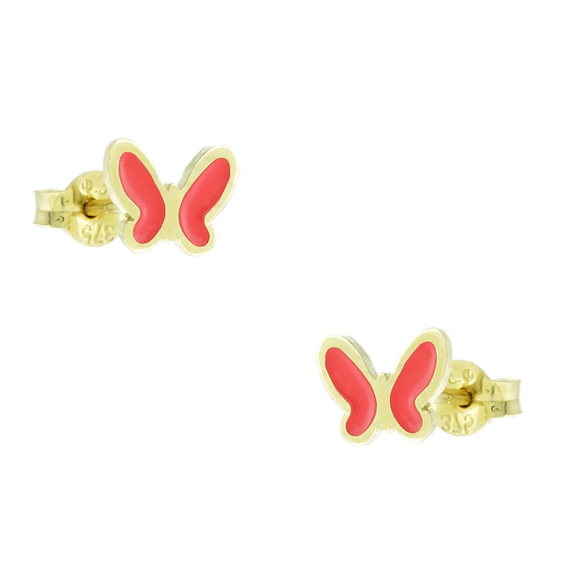 ΣΚΟΥΛΑΡΙΚΙΑ Παιδικά SENZIO Collection Κίτρινο Χρυσό Κ9 με Σμάλτο 3VAR.104POR - 