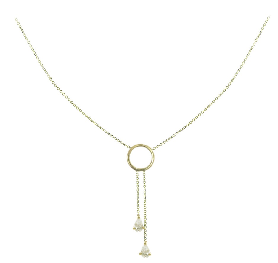 NECKLACE SENZIO K9 Yellow Gold with Zircon Stones 3AB.01.298K - 