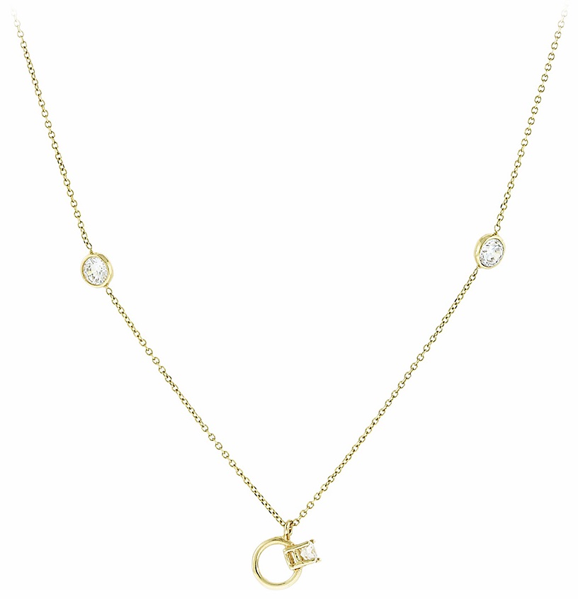 ΚΟΛΙΕ SENZIO 9K Κίτρινο Χρυσό με Πέτρες Ζιργκόν 3AB.01.380C