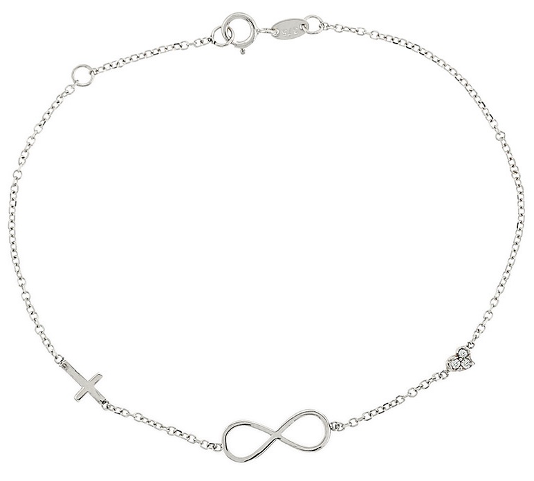 BRACELET Infinity K9 White Gold with Zircon Stones 3AB.308BB