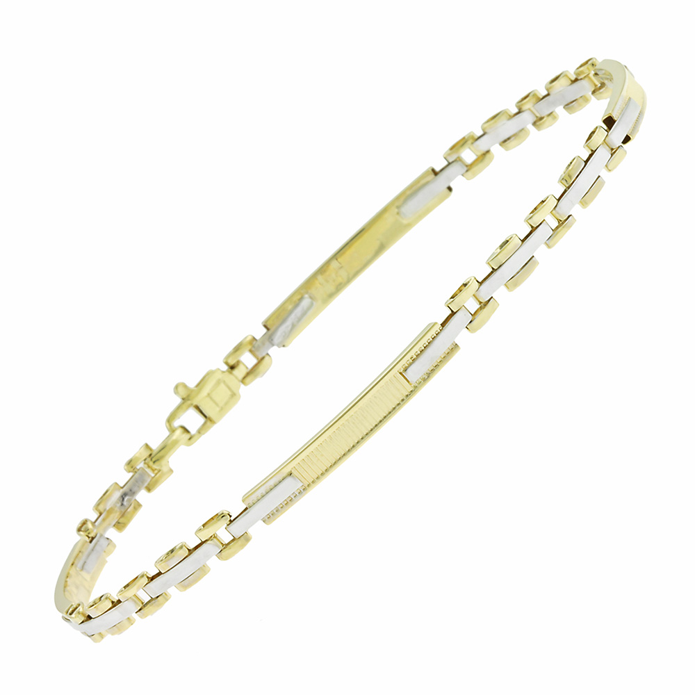 ΒΡΑΧΙΟΛΙ Χειροπέδα 9K Δίχρωμο με Κίτρινο και Λευκό Χρυσό 3DB.559B - 
