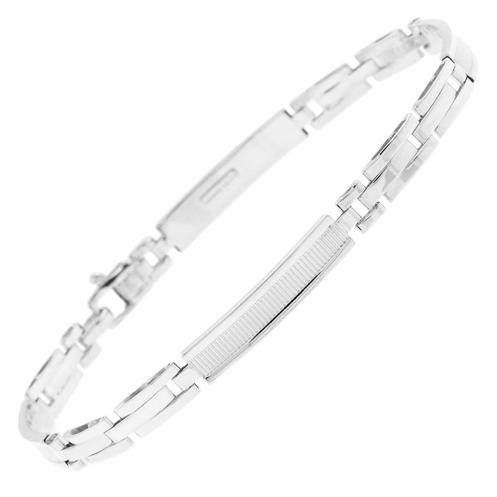 ΒΡΑΧΙΟΛΙ Χειροπέδα SENZIO Belibasakis K9 σε Λευκό Χρυσό 3DB.719BB - 