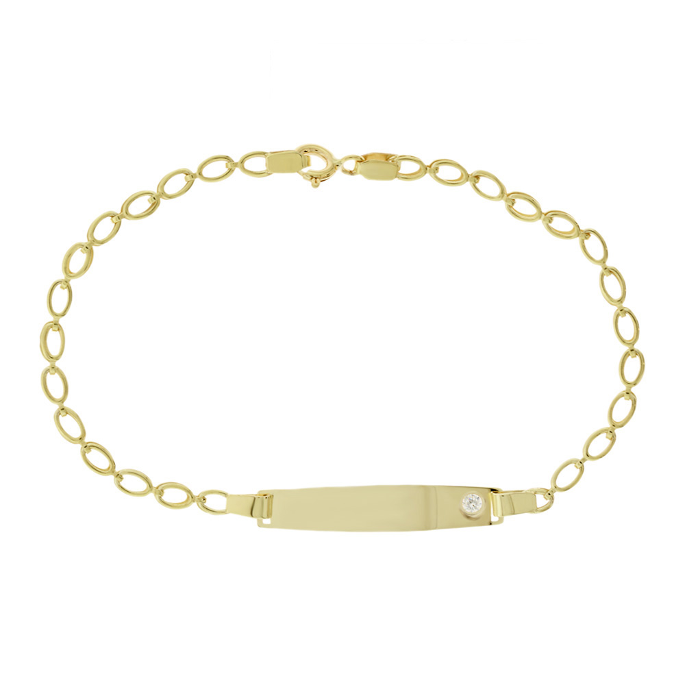 IDENTITY K9 Bracelet in Yellow Gold with Zircon Stones 3DO.841B - 