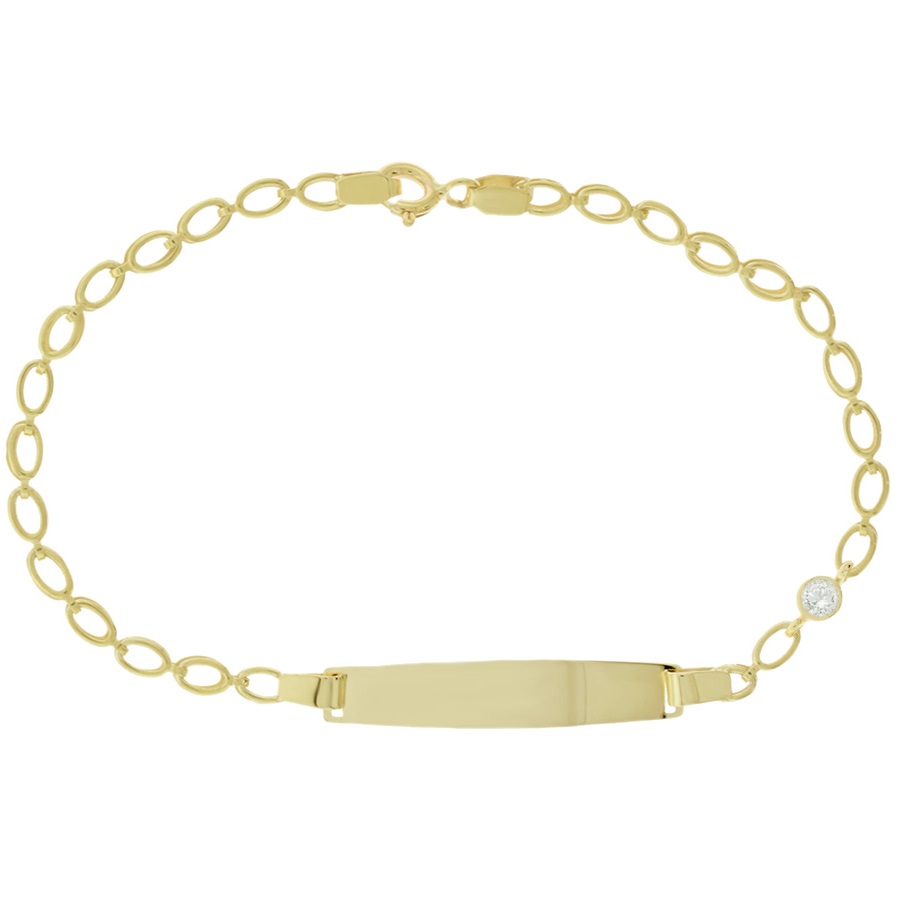 IDENTITY K9 Bracelet in Yellow Gold with Zircon Stones 3DO.845B - 