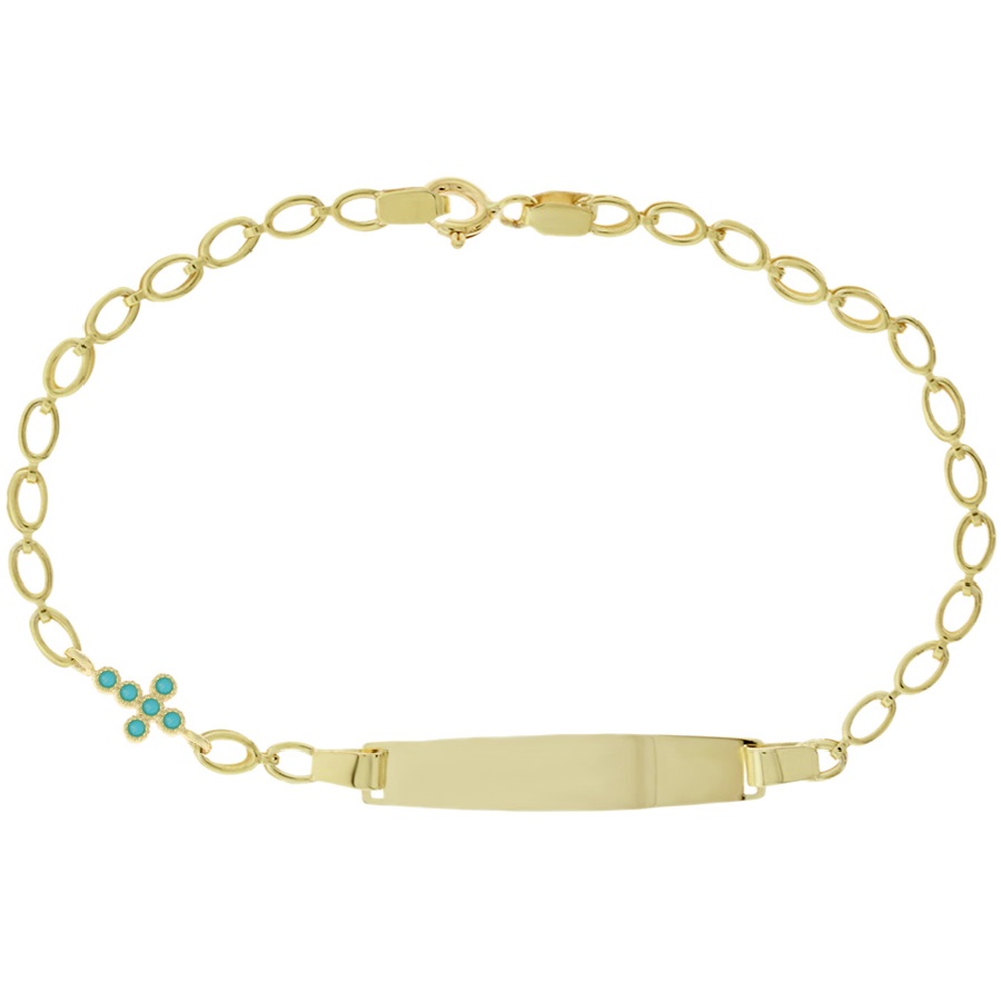 ΤΑΥΤΟΤΗΤΑ Βραχιόλι K9 σε Κίτρινο Χρυσό με Πέτρες Ζιργκόν 3DO.850B - 