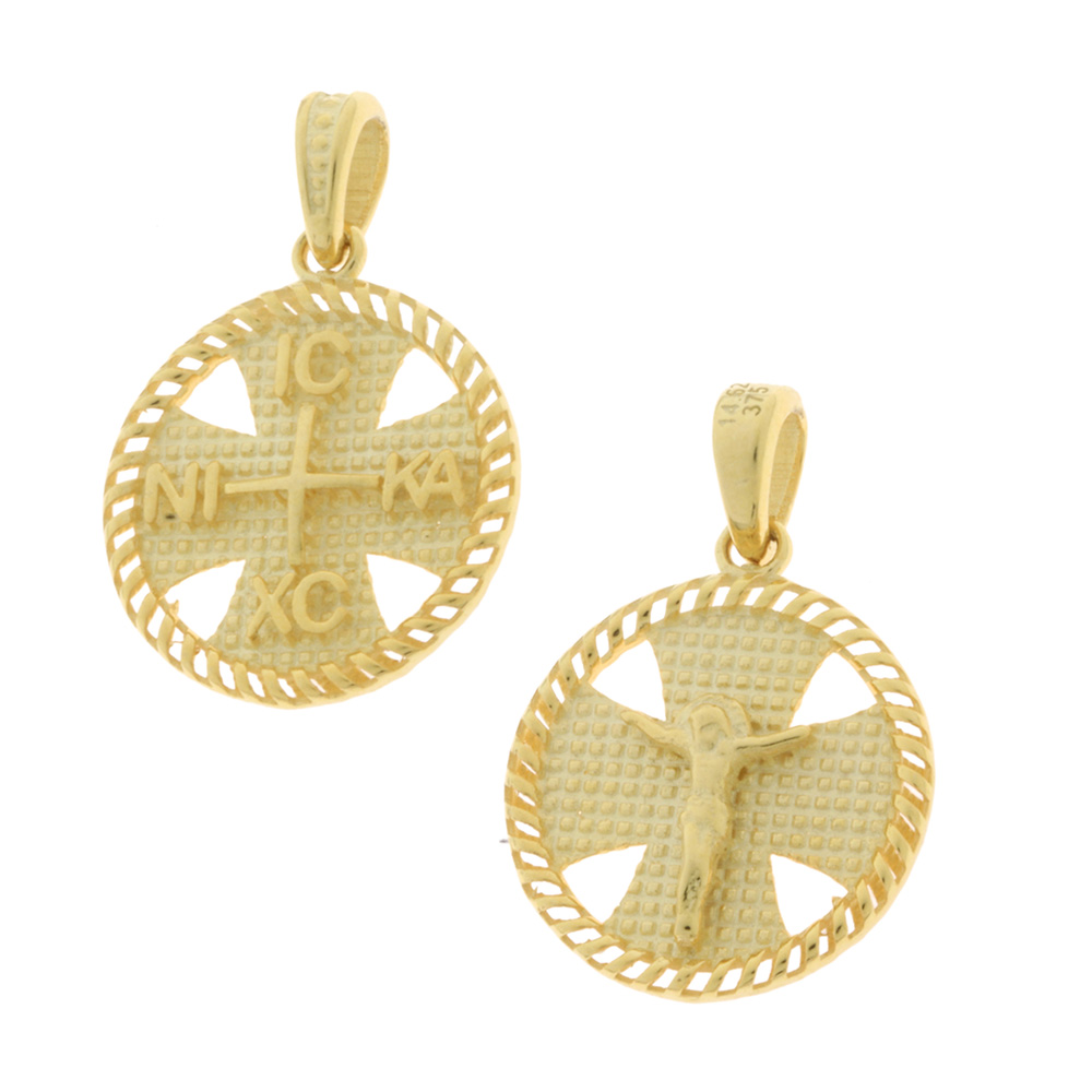 CHRISTIAN CHARMS Double Sided SENZIO Collection from K9 Yellow Gold 3KR.D729P - 