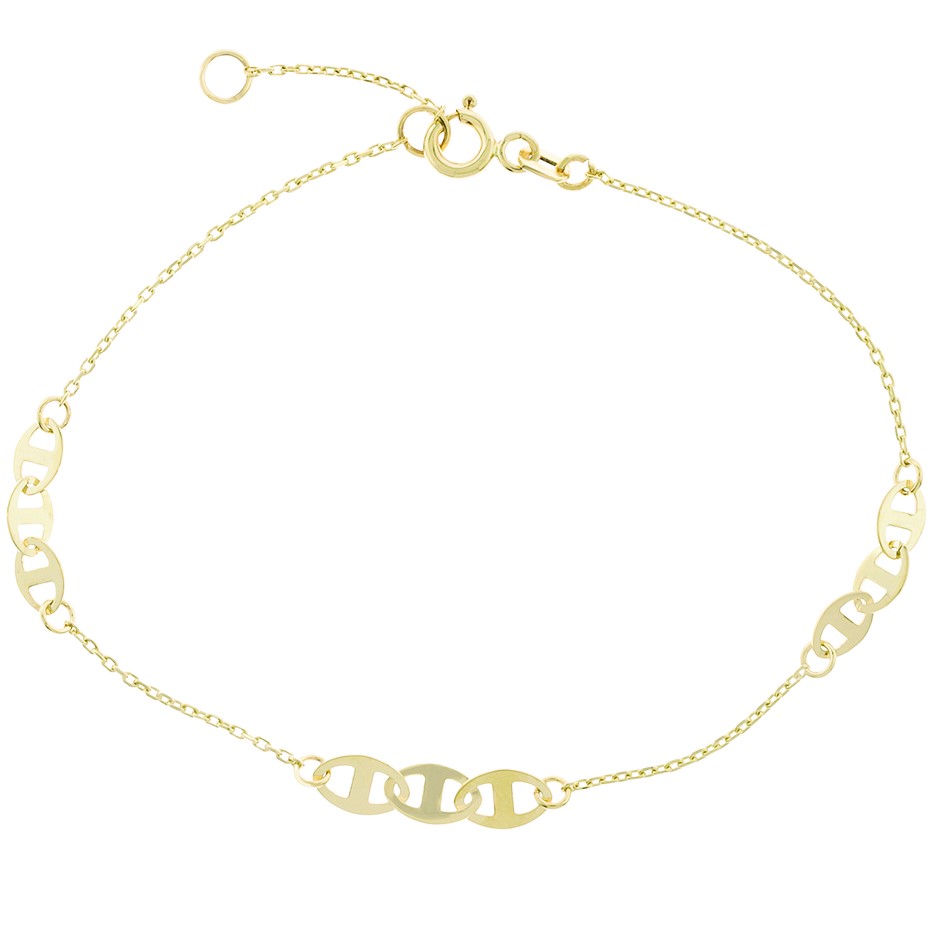 ΒΡΑΧΙΟΛΙ Αλυσίδα SENZIO Collection Κ9 Κίτρινο Χρυσό 3MAK.2117B - 