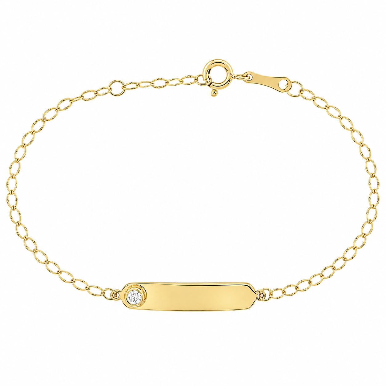 ΤΑΥΤΟΤΗΤΑ Βραχιόλι SENZIO Collection σε Κίτρινο Χρυσό K9 με Πέτρα Ζιργκόν 3PE.423B - 