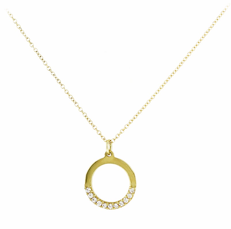 ΚΟΛΙΕ Γυναικείο Κίτρινο Χρυσό 9Κ με Πέτρες Ζιργκόν 3SOU.01.1112C