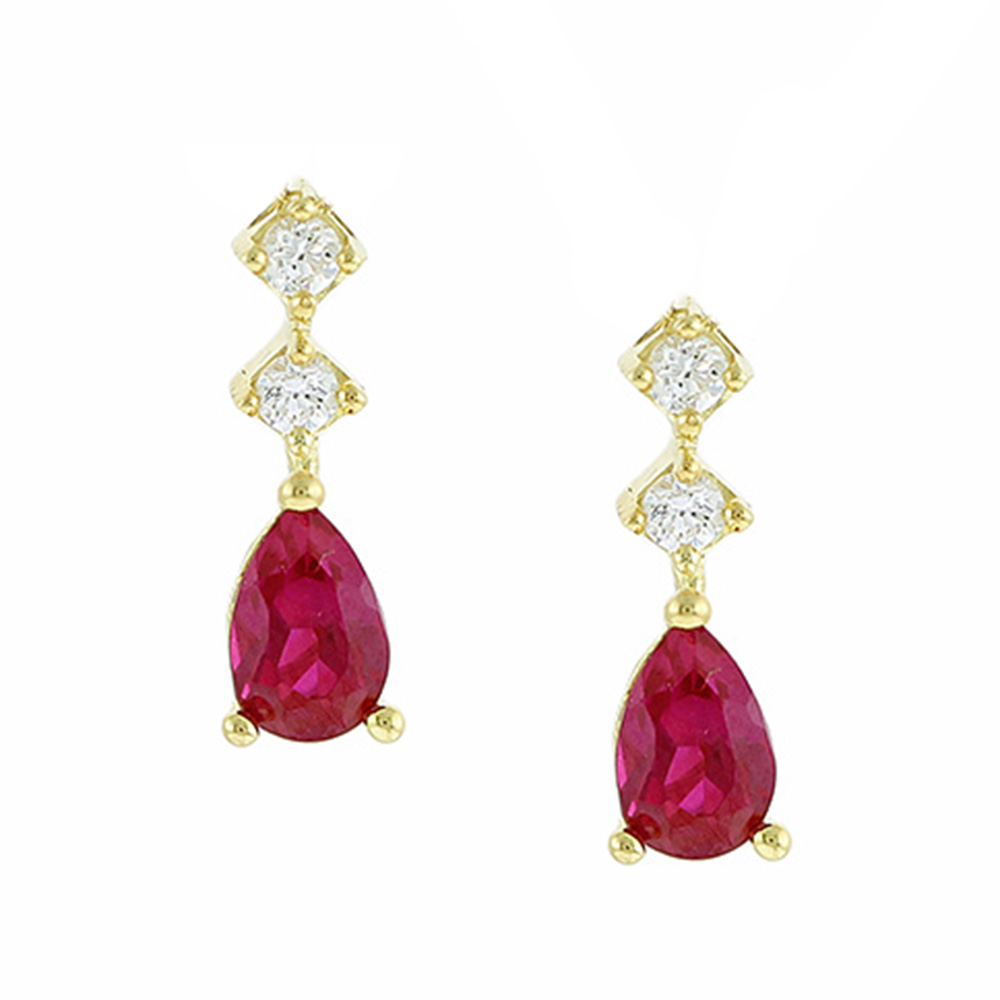 EARRINGS SENZIO Collection K9 Yellow Gold with Zircon Stones 3SOU.03.11983OR - 