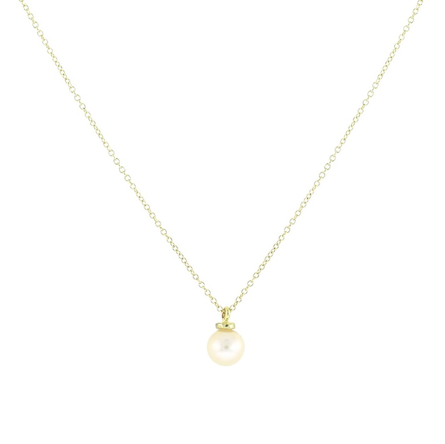 NECKLACE SENZIO Collection Yellow Gold K9 with Pearls 3SOU.1462C
