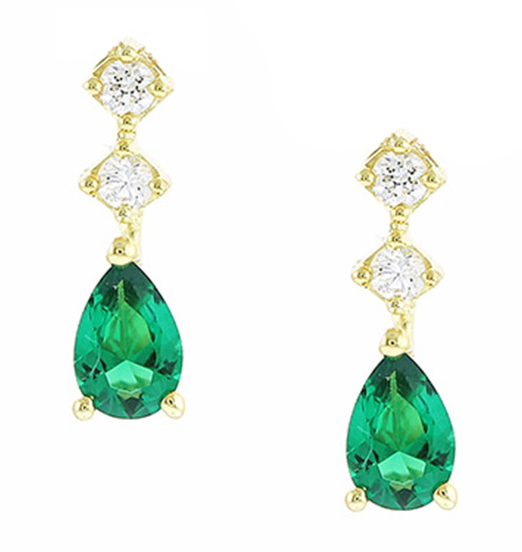 EARRINGS SENZIO K9 Yellow Gold with Zircon Stones 3SOU.02.11981OR