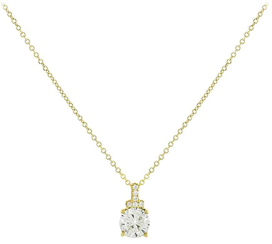 ΚΟΛΙΕ SENZIO Κίτρινο Χρυσό Κ9 με Πέτρες Ζιργκόν 3SOU.01.1426C - 