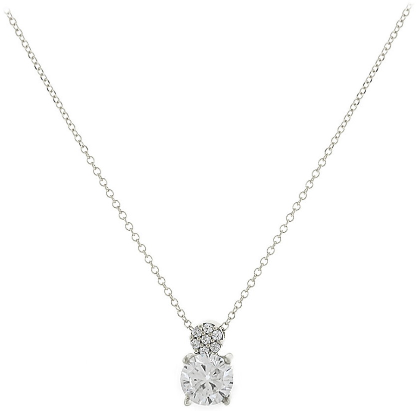 NECKLACE SENZIO 9K White Gold with Zircon Stones 3SOU.01.1428BC - 