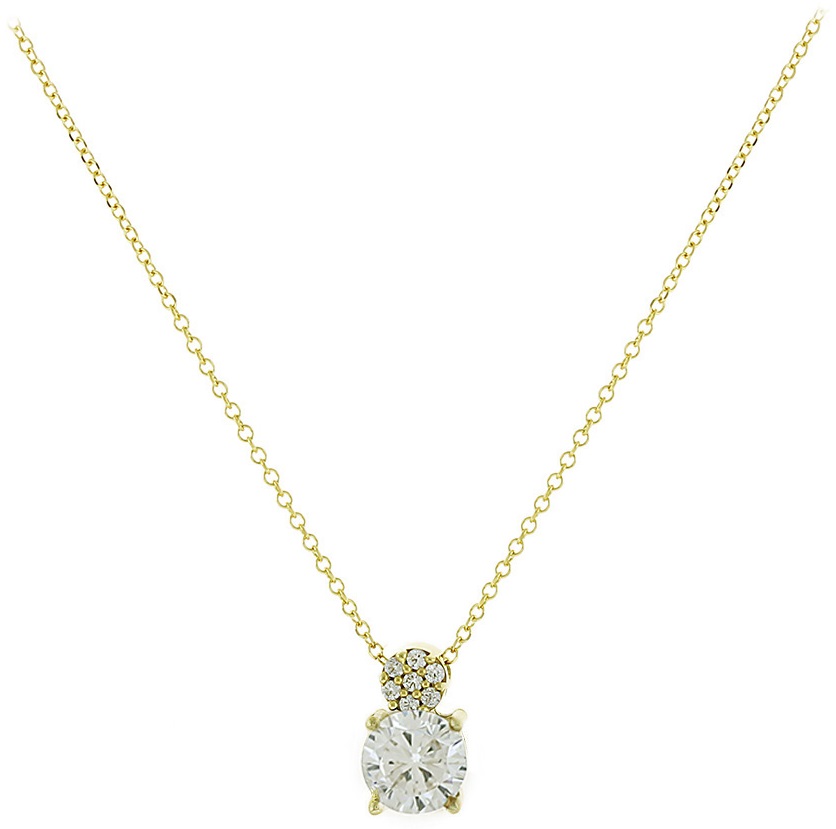NECKLACE SENZIO 9K Yellow Gold with Zircon Stones 3SOU.01.1428C