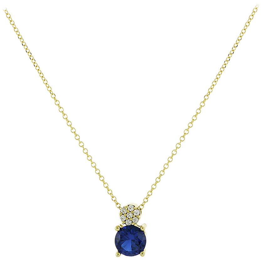 NECKLACE SENZIO Collection Yellow Gold K9 with Zircon Stones 3SOU.1429C - 