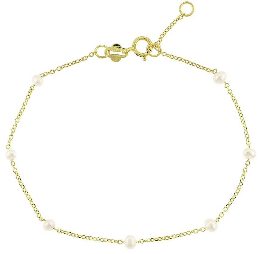 BRACELET SENZIO Collection K9 Yellow Gold with Pearls 3SOU.1464B