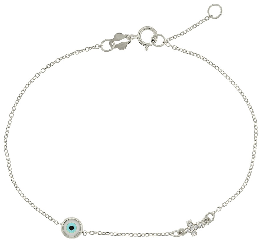 BRACELET Eyelet K9 in White Gold with Zircon Stones 3SOU.1485BB - 