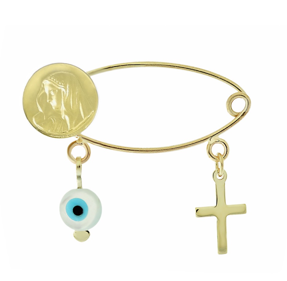 PIN Kids Yellow Yellow 9K with Virgin Mary 3VAR.01.103NA - 