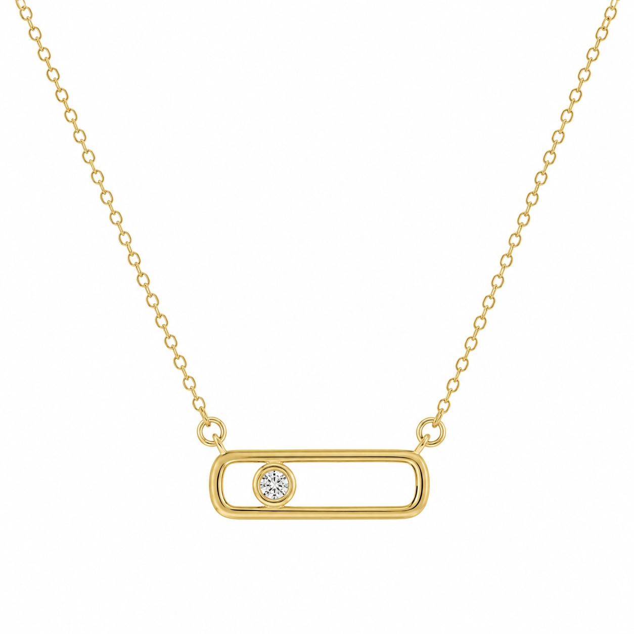 ΚΟΛΙΕ SENZIO Collection K9 Κίτρινο Χρυσό με Πέτρες Ζιργκόν 3VAR.855C - 