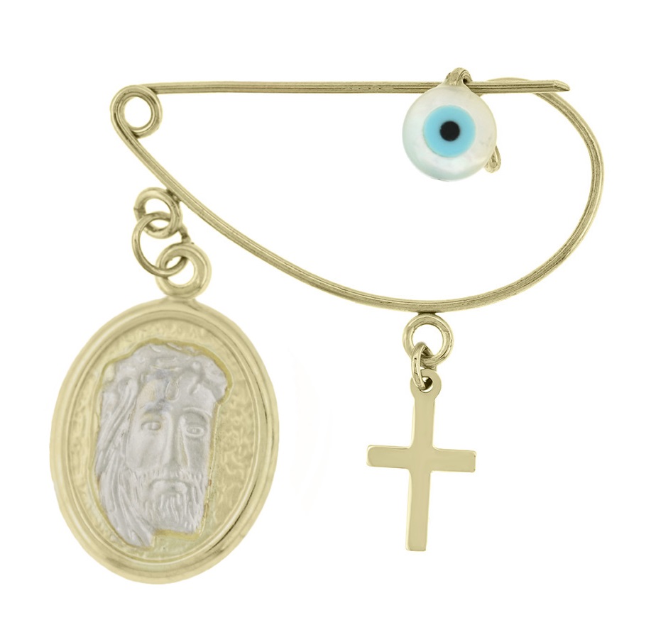 PIN Kids 's Yellow gold 9K with Christ 3VAR.112NA - 
