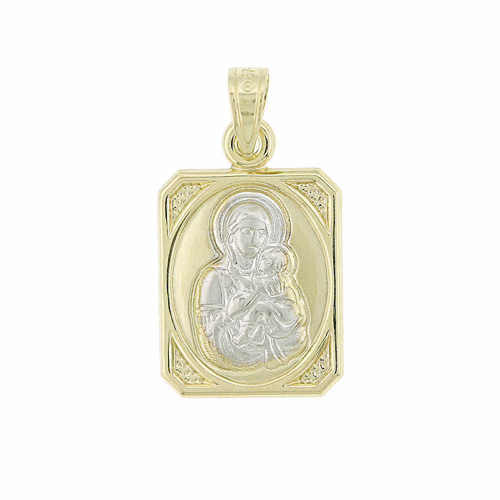 ΠΑΝΑΓΙΤΣΑ Φυλαχτό K9 Κίτρινο & Λευκό Χρυσό 3VAR.6P - 