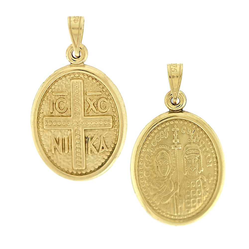 CHRISTIAN CHARMS Double Sided K9 Yellow Gold 3VAR.D29P