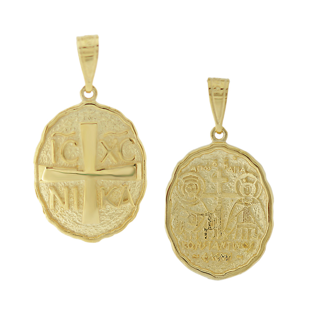 CHRISTIAN CHARMS Double Sided from K9 Yellow Gold 3VAR.DK212P