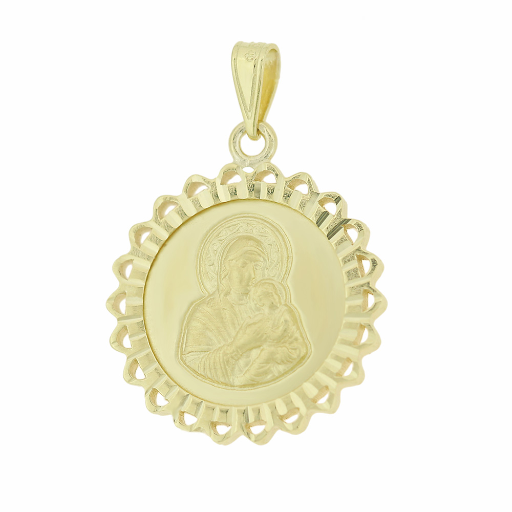 ΠΑΝΑΓΙΤΣΑ Φυλαχτό SENZIO Collection K9 Κίτρινο Χρυσό 3VAR.PK110P - 