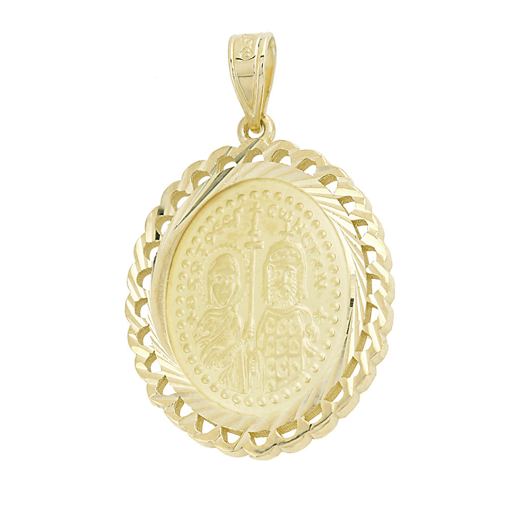 ΚΩΝΣΤΑΝΤΙΝΑΤΟ Φυλαχτό SENZIO Collection από Κ9 Κίτρινο Χρυσό 3VAR.PK120P - 