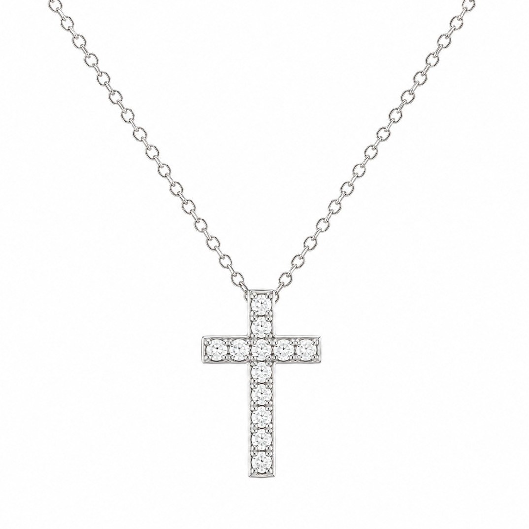 CROSS with Chain SENZIO Collection K9 Yellow Gold with Zircon Stones 3SOU.716LK - 