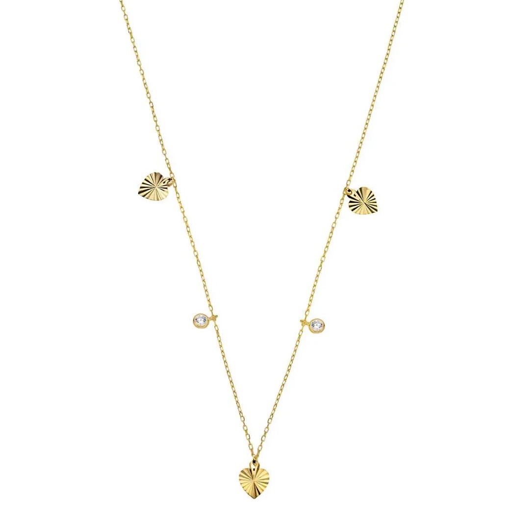 NECKLACE BREEZE Gold-Plated Silver with Zircon Stones 925° 413003.1 - 