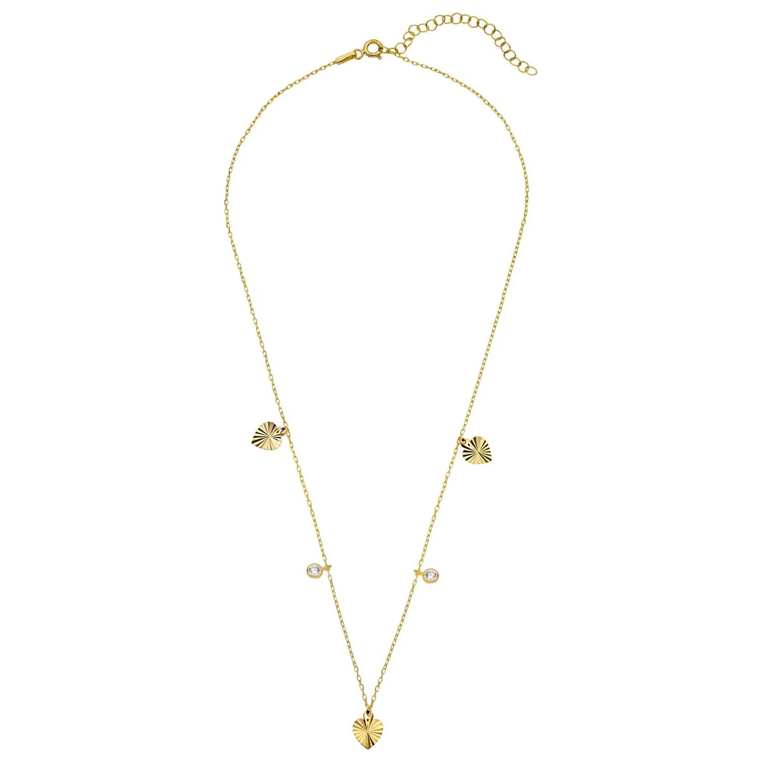 NECKLACE BREEZE Gold-Plated Silver with Zircon Stones 925° 413003.1 - 
