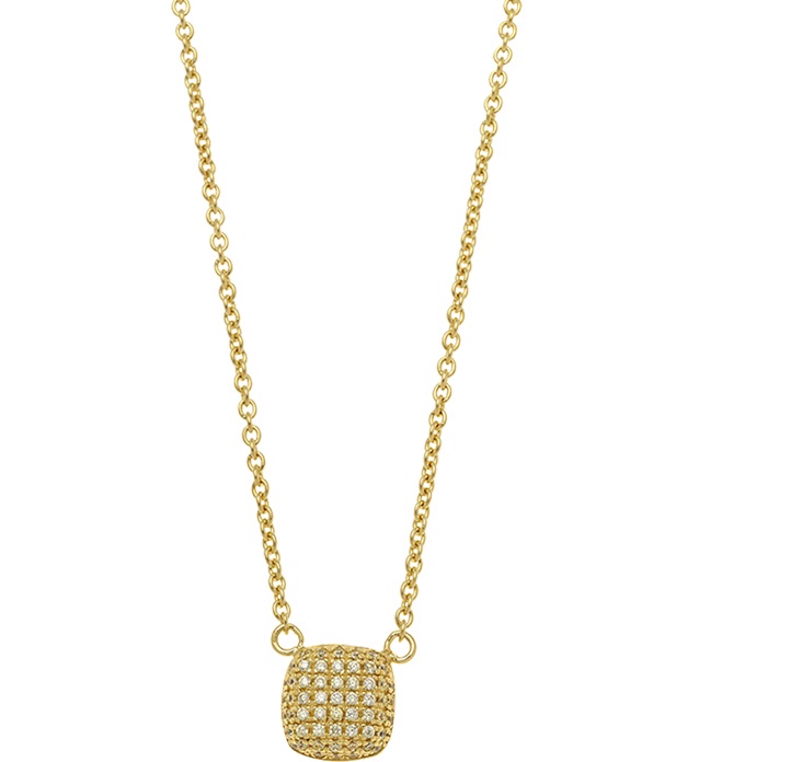 BREEZE Gold Necklace with Crystals 925° Silver 413027.1 - 